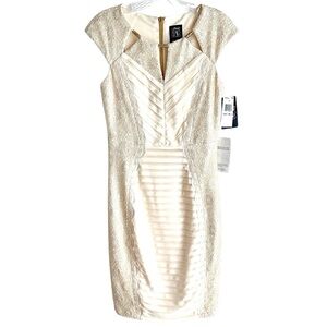 Jax Ivory Glittery Dress Lord & Taylor Size 6